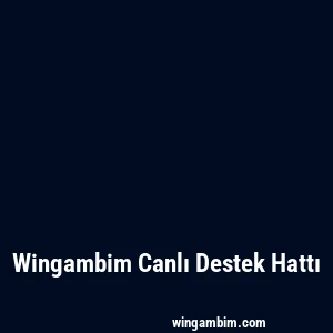 Wingambim Canlı Destek Hattı