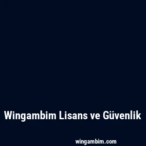 Wingambim Lisans ve Güvenlik
